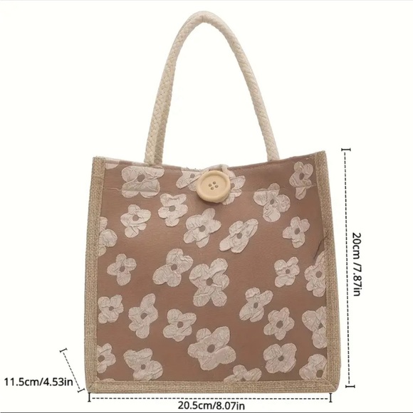 Pink Floral Tote Bag - Picture 3 of 5